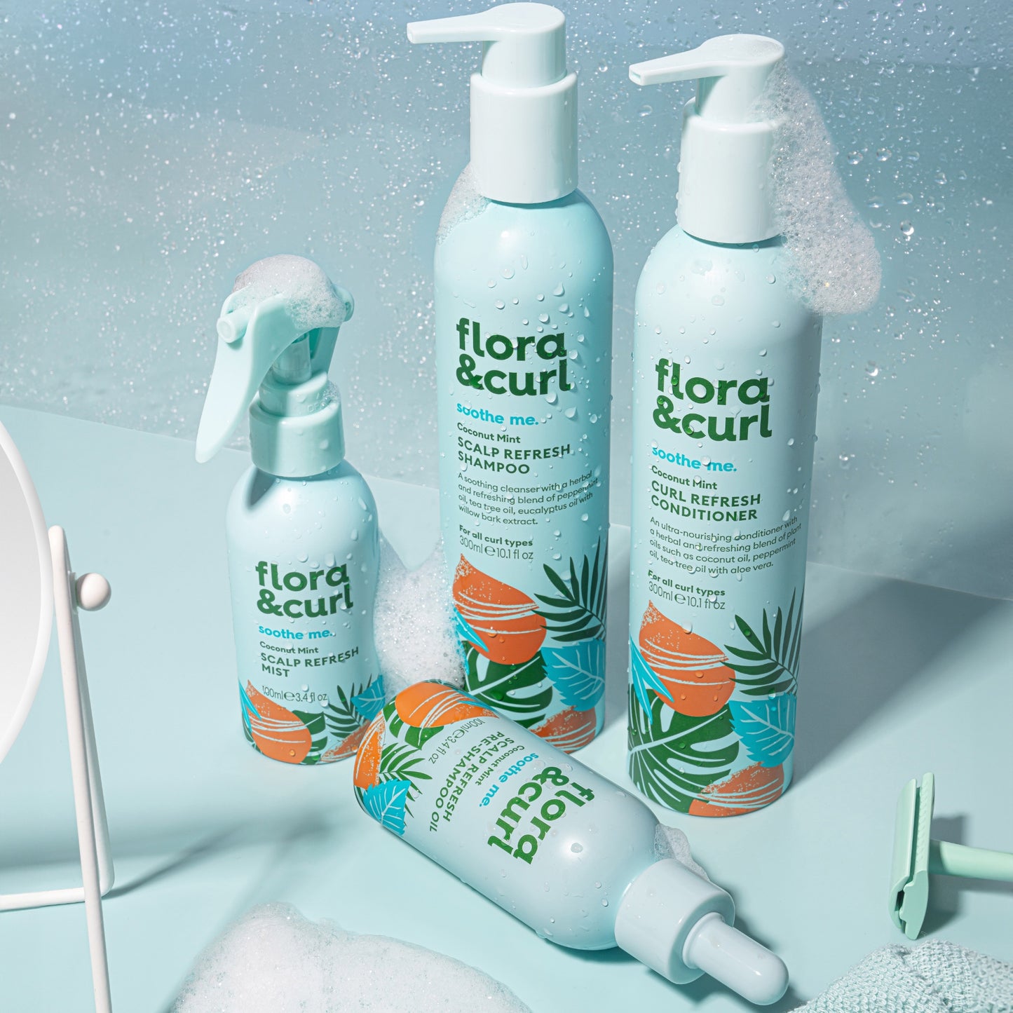 Flora & Curl Coconut Mint Curl Refresh Saç Kremi 300 ml