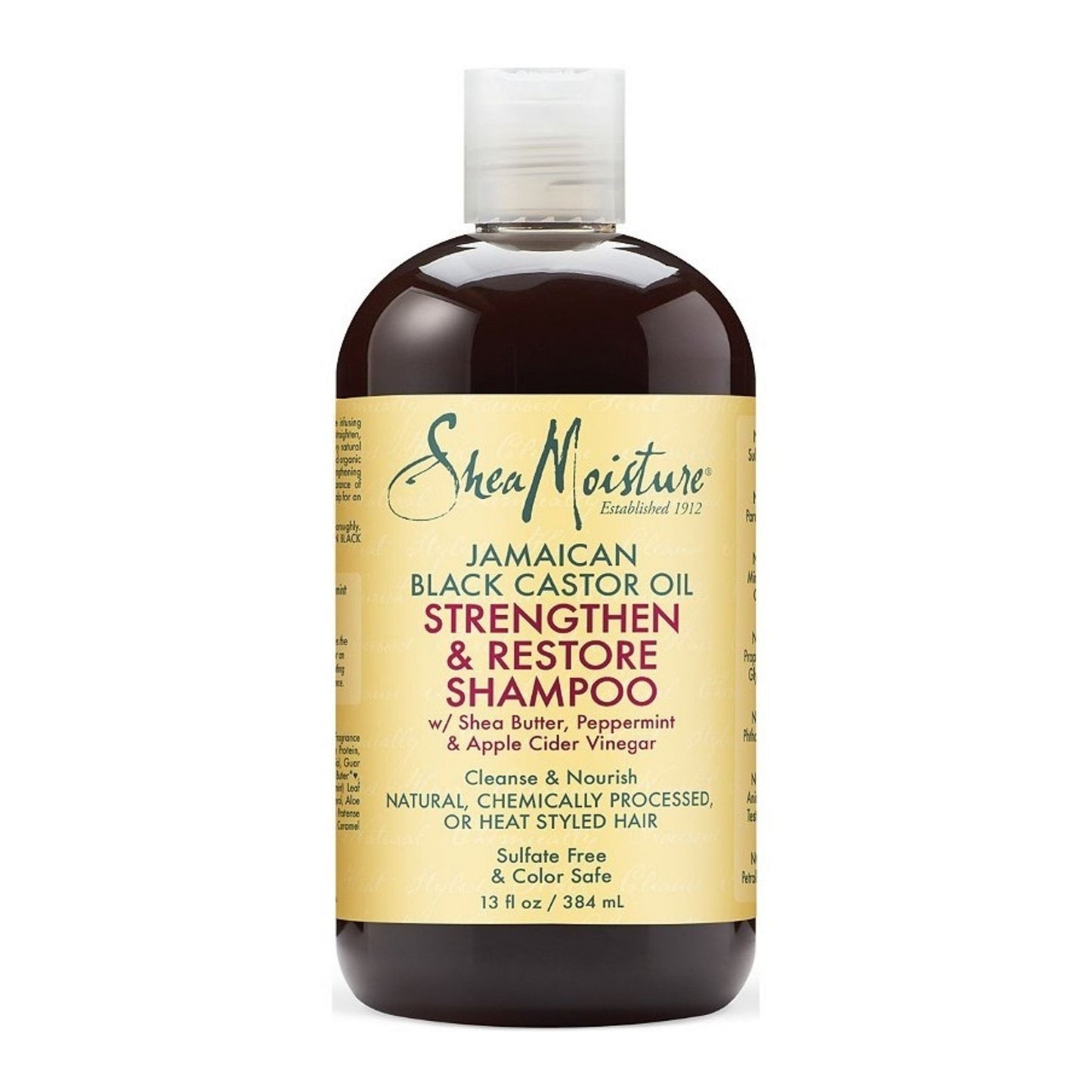 SheaMoisture Jamaican Black Castor Oil Güçlendirici & Yenileyici Nazik Temizleyici Şampuan 384 ml