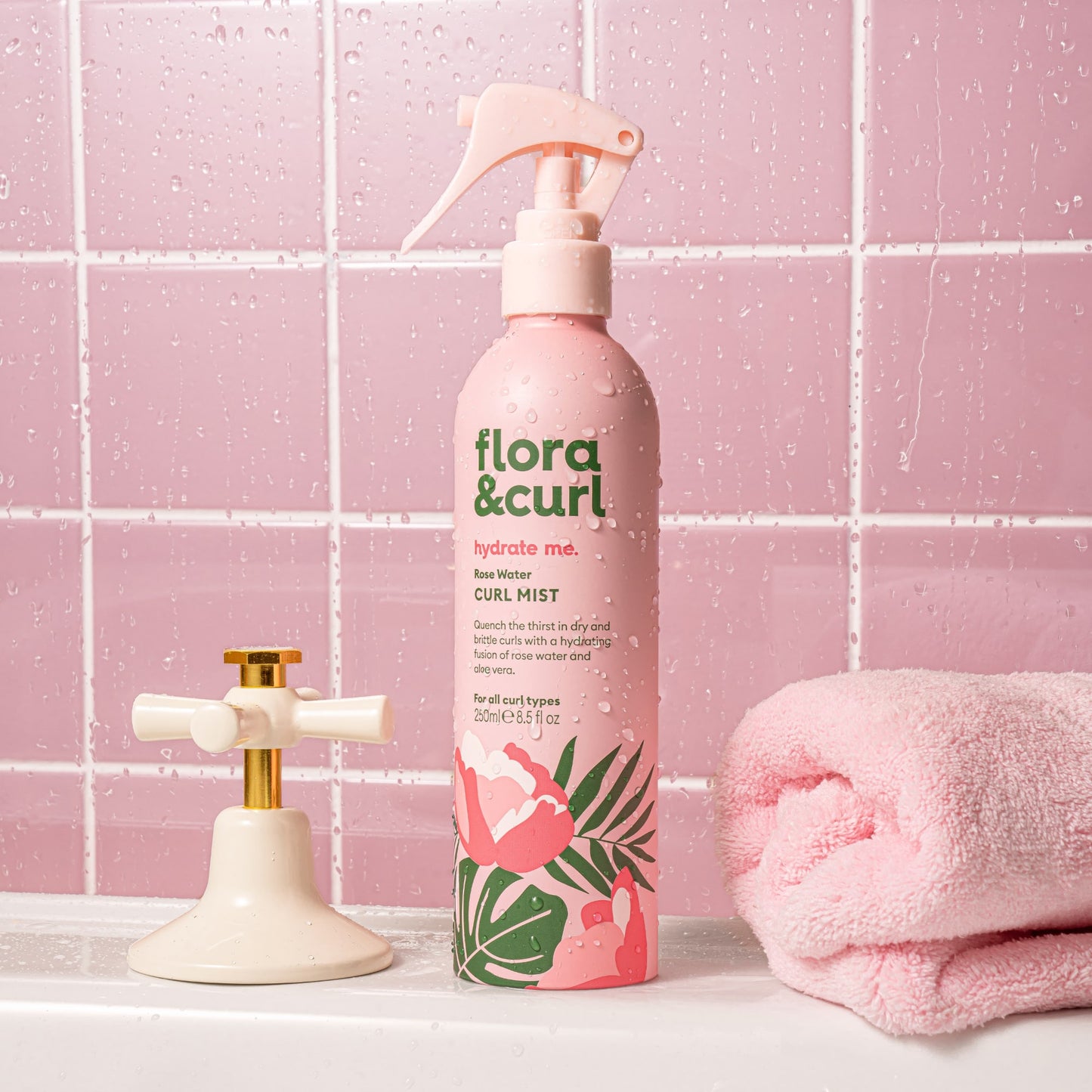 Flora & Curl Rose Water Bukle Nemlendirme ve Tazeleme Spreyi 250 ml